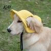Versatile Dog Costume Corduroy Baseball Cap, Cat Summer Beach Visor Hat with Ear Easy to Wear Cap Holes, Adjustable Puppy Sunbonnet