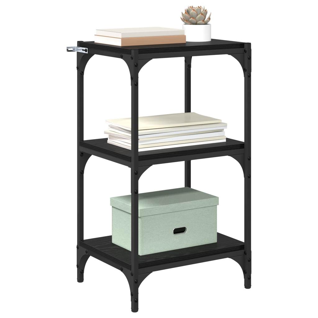 Bookshelf Black Oak Effect 40 X 33 X 70.5 Cm