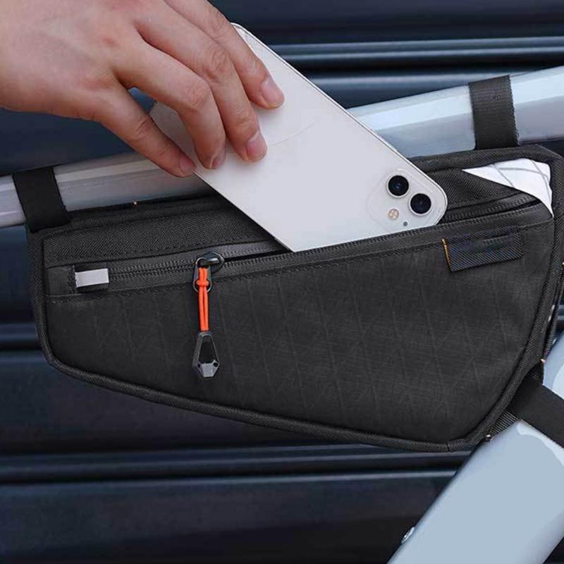 Large Capacity Bike Frame Storage Bag Regulable Front Tube Bicycles Organizers for Commuting Accessories