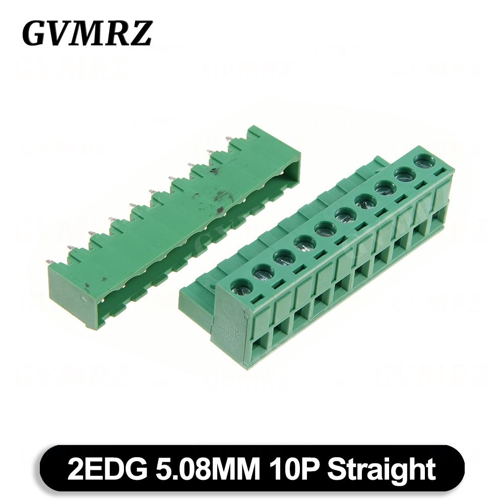 5Set/lot KF2EDGK Terminal Block Male Female 5.08 mm Plug-in Seal PCB Connector 2EDG PCB 2P 3P 4P 5P 6P 7P 8P 9P 10P 12P
