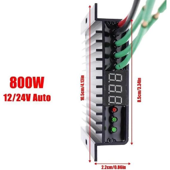 Windturbinenregler, Wasserdicht 500/800W MPPT Windturbinen-Laderegler mit Überladeschutz und Display(800w)