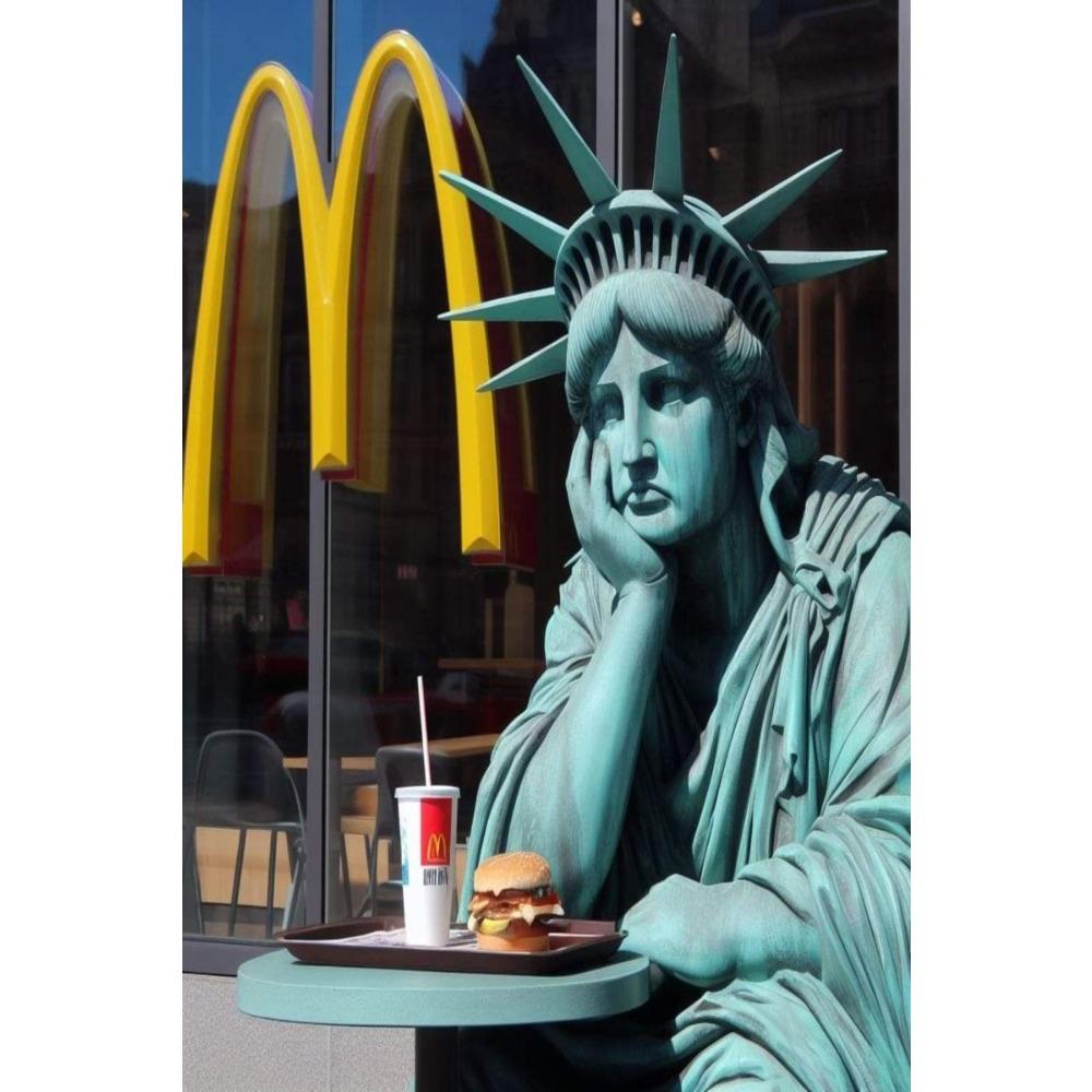 Vintage Metal Tin Sign Liberty Goddess Wall Art Decor For Living Room Bedroom