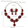 Jewel Necklace Earrings Set, Fashionable Bridal Banquet Dress Women's Accessories