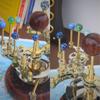 Vintage-Dekor, Sonnensystem, Orrery-Kunst, Meisterwerk, antikes Dekor, ein luxuriöses und einzigartiges Kunstwerk, ein einzigartiges Geschenk für den Ehemann
