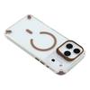 For iPhone 17 Pro Max Magnetic Case TPU PC Clear Phone Cover with Lens Frame Kickstand/Lens Film
