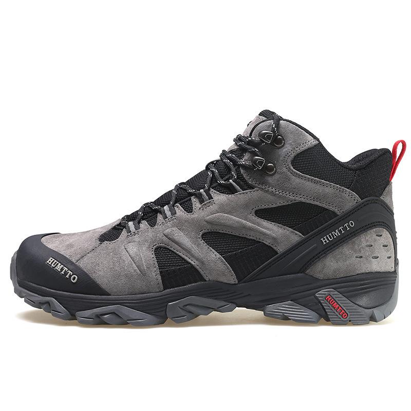 Hantu high-top hiking hiking shoes autumn and winter new non-slip shock-absorbing sports and leisure shoes leather waterproof outdoor