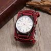 Retro Style Adjustable Cowhide Bracelet Watch - Trendy Unisex Accessory