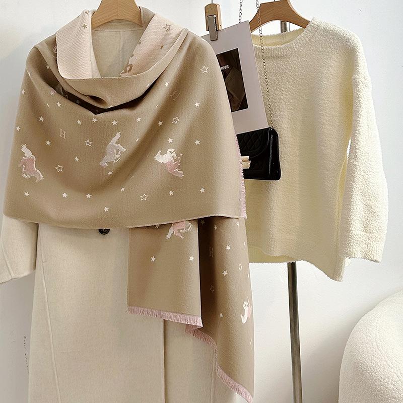 Women's Korean Style Cashew-Patterned Winter Scarf Shawl