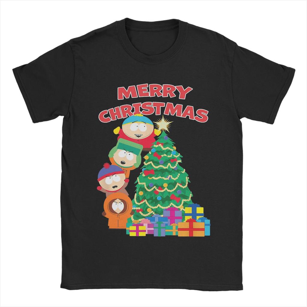 Humor Mr Hankey Around The Christmas Tree South-Park T-Shirt for Men Crew Neck Pure Cotton T Shirts Short Sleeve Tees Clothing