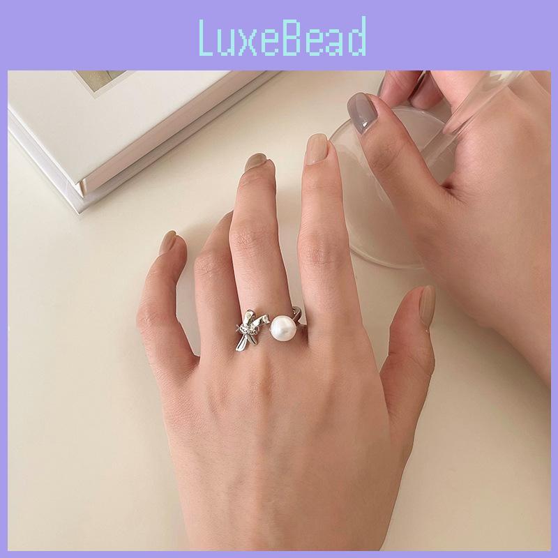 Elegant Butterfly Knot Ring For Women With Adjustable Size Chic Pearl Design For 2023 Spring Fashion