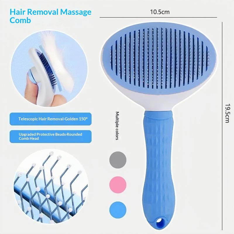 Self Cleaning Pet Grooming Brush Reduce Household Shedding Hair Remover Comb for Dogs Cats Pet Owners