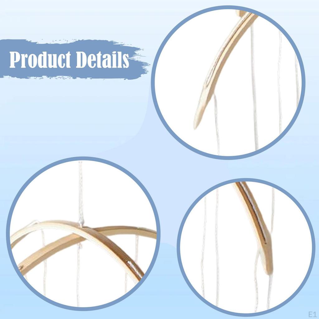 Crib Mobile Frame Bamboo DIY Decoration for Infant Toys Bedroom Decor Bed Bell Hanger Ceiling