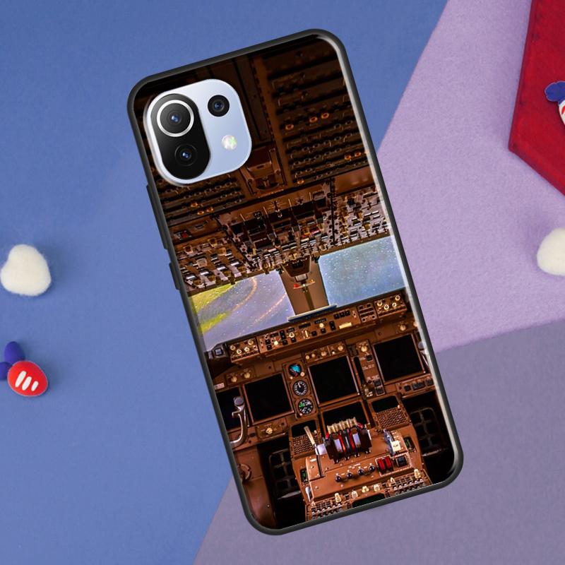 Aviation Aeroplane Pilot Cockpit Cover For Xiaomi 14 Ultra 13 11T 12T 13T 14T Pro POCO X6 X7 Pro X3 X5 F3 F5 F6 M6 Pro Case