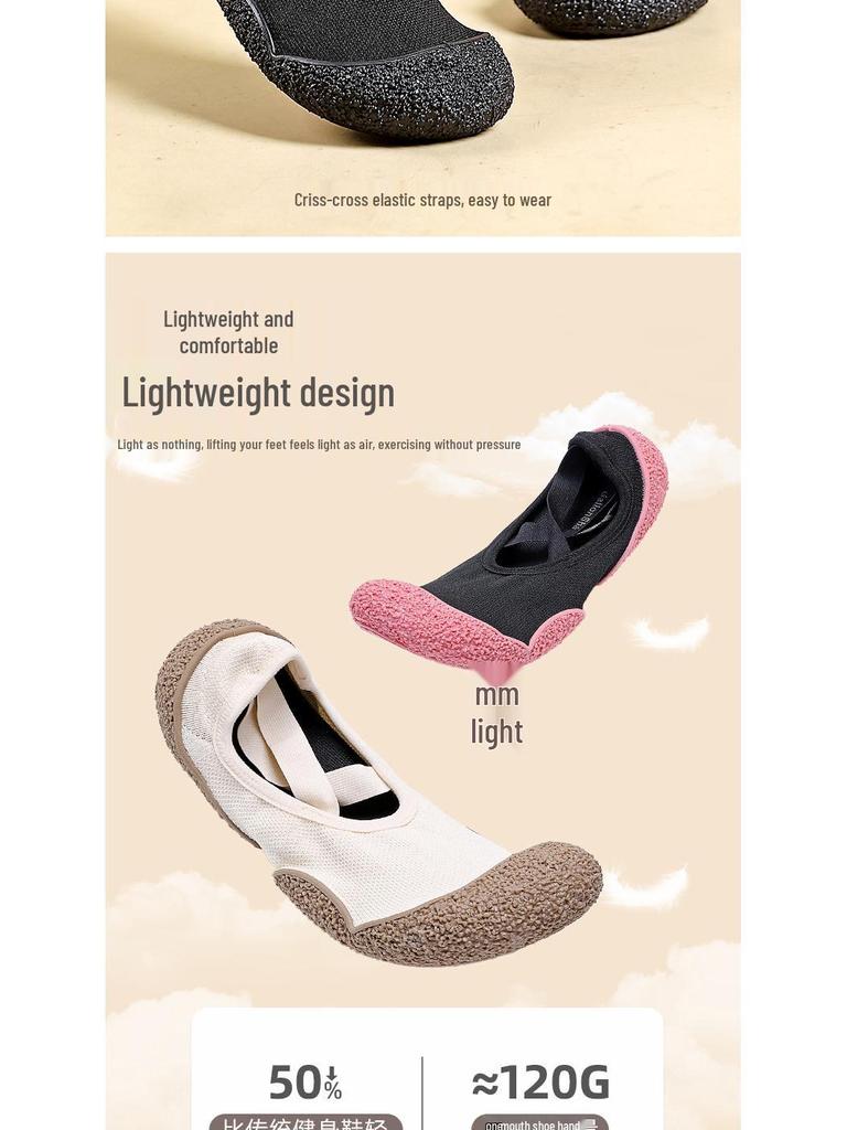 Gorensha Women's Shock-Absorbing Ballet Flats - Lightweight, Non-Slip Sole for Indoor Sports, Gym, Yoga, Aerobics