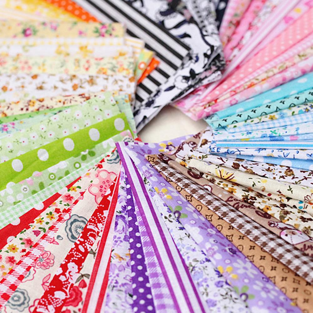 100Pcs DIY Assorted Pattern Floral Printed Patchwork Cotton Fabric Cloth Sewing Quilting Cloth 100x100mm
