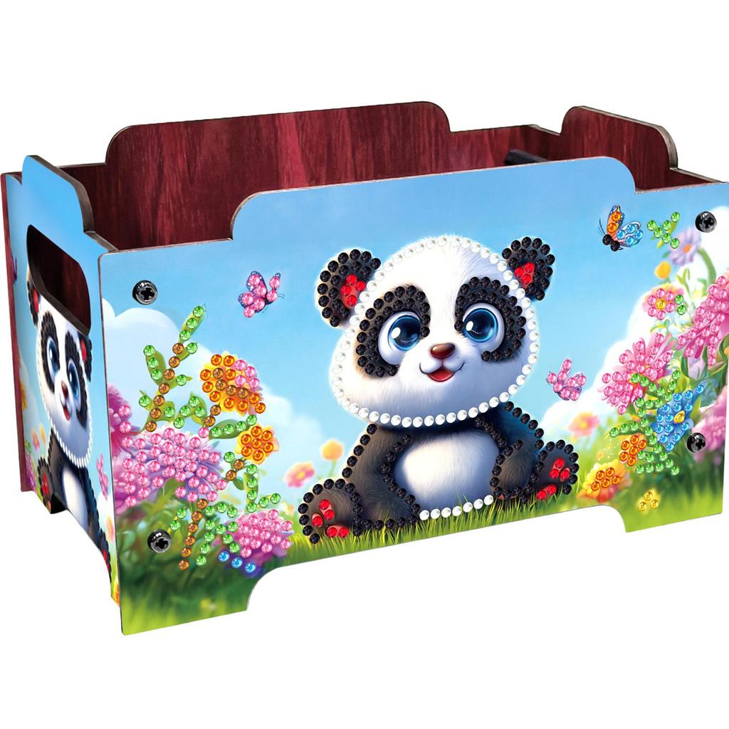 DIY Diamond Painting Crystal Mosaic Storage Container Wooden Crystal Storage Handbag Kit Handmade Storage Clutch for Home Decor