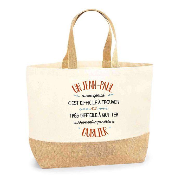 Tote bag - PLANETEE - Un Jean-Paul aussi génial - Jute naturel - Personnalisé - Fabriqué en France