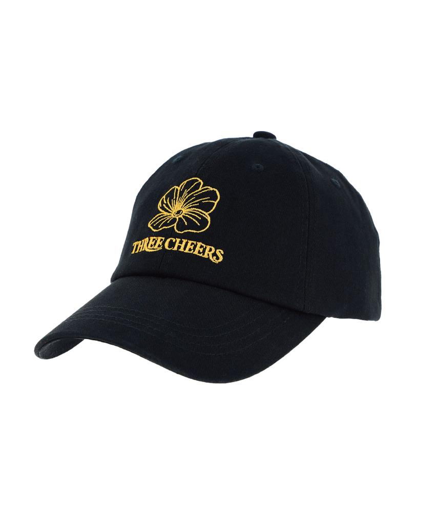 Sseulichieolseu Threecheers Flower Logo Ballcap Black