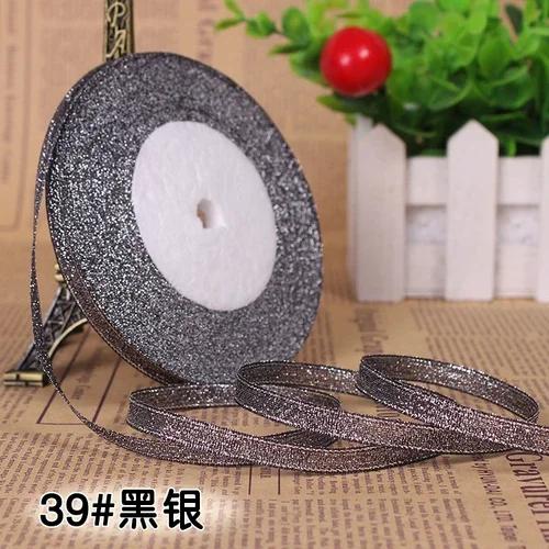 25Yards 6mm Multicolor Silk Satin Organza Ribbon Glossy Glitter Ribbon Wedding Cake Gift Decoration Crafts Garment Accessories