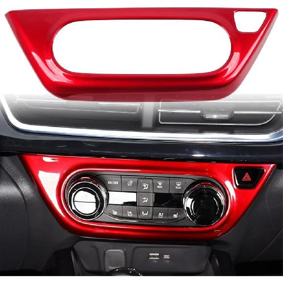 2023 2024 for Chevrolet Trax Steering Wheel Decorative Cover Trim ABS Red Interior Car Accessories 3pcs