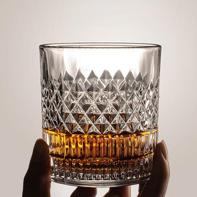 Verre à whisky avec boîte de luxe - Lot de 4 pièces, verre à whisky transparent de 11 oz pour scotch, cocktails, cadeaux uniques pour