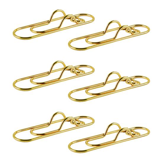 6Pcs Metal Heart Pen Clips Notebook Pen Holders Colored Paperclip Cute Shaped Clips School Supplies Organizer