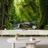 Waterfall Stream Wall Mural 3d Forest Wallpaper Living Room Bedroom Forest Wall Paper Home Decor