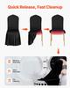 30 Pcs Black Chair Covers, Polyester Spandex Chair Cover, Stretch Slipcovers for Wedding Party Dining Banquet Flat-Front Chair Covers, Fits Chair