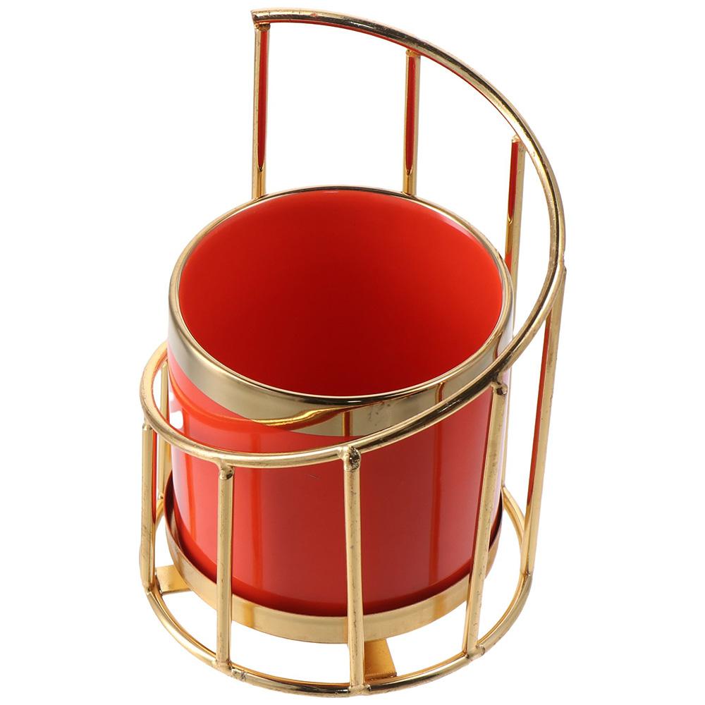 

Керамика Многофункциональный настольный органайзер Оранжевый Подставка для карандашей Новое хранилище для косметики для офиса