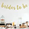 Brides To Be Banner, Lesbian Wedding, Bachelorette Party Decorations Supplies, Mrs & Mrs, Bridal Shower Bunting Garland Sign, No DIY, Gold Glitter