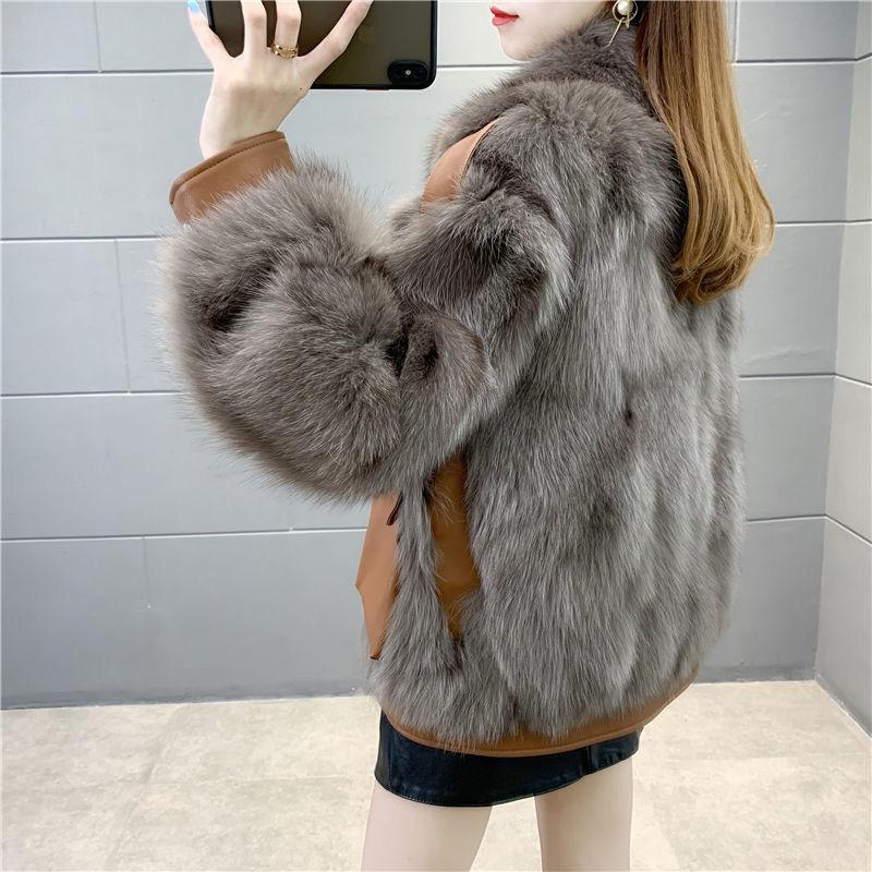 Winter Faux Fur Coat Women Korean Style Short Warm Fashionable Jacket