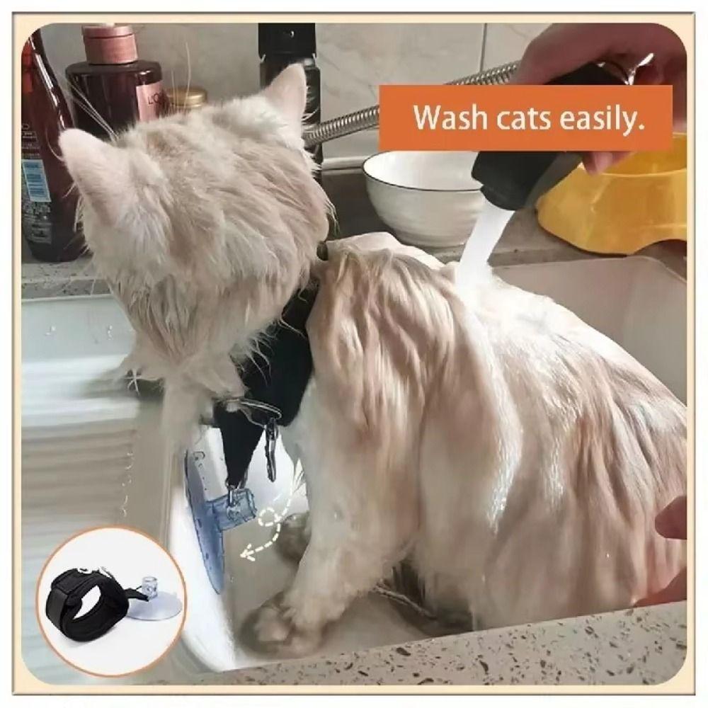 Adjustable Dog Bathing Fixer Suction Cup Cat Grooming Collar Safe Pet Grooming Loops Dog Grooming