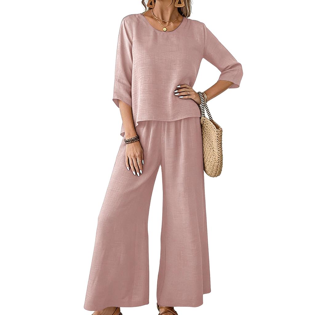 Women's Summer Fashion Casual Top And Pants Set