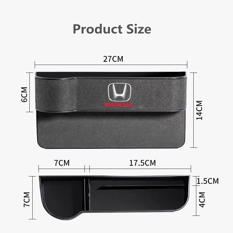 Multifunction Leather Car Seat Gap Storage Box Bag Organizer For Honda Fit Civic Accord 7 8 9 10 Pilot City Jazz CRV HRV