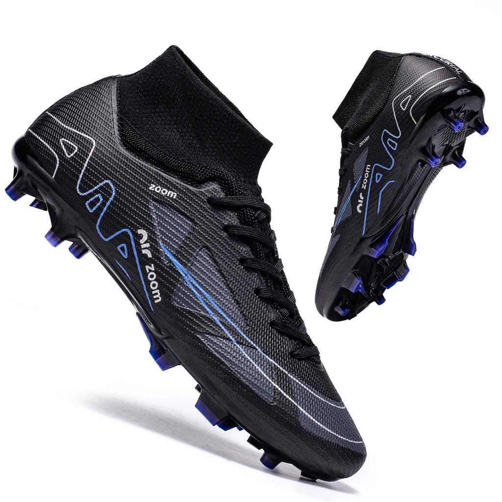 New Men High-top Football Boots Grass Cleats Non-Slip Soccer Shoes Futsal Sneakers High-quality Match Indoor -selling Outdoor
