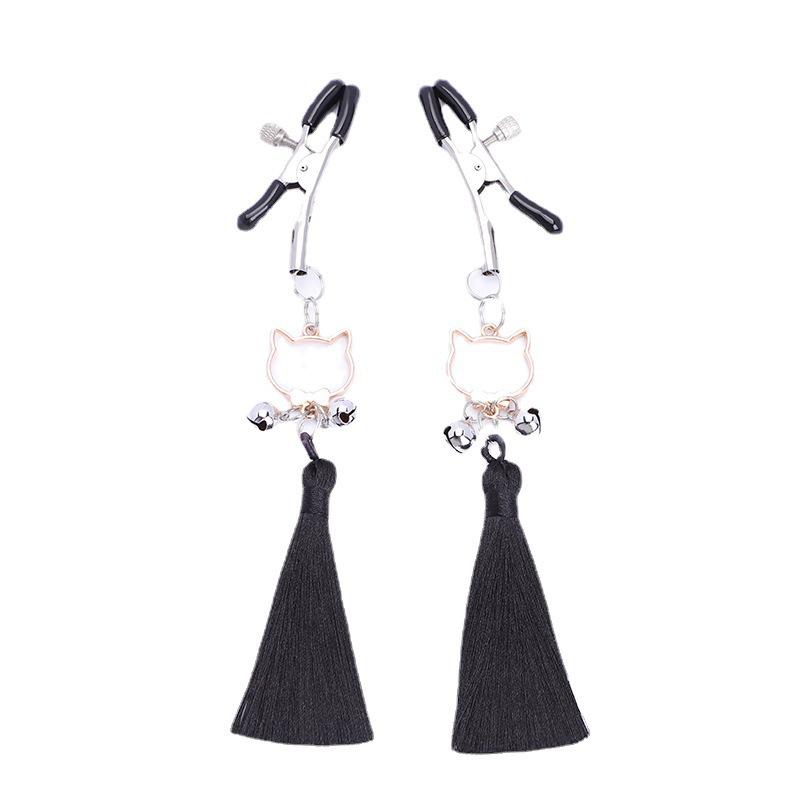 Women's Wearable Erotic Double Peaks SM Nipple and Vaginal Clamps