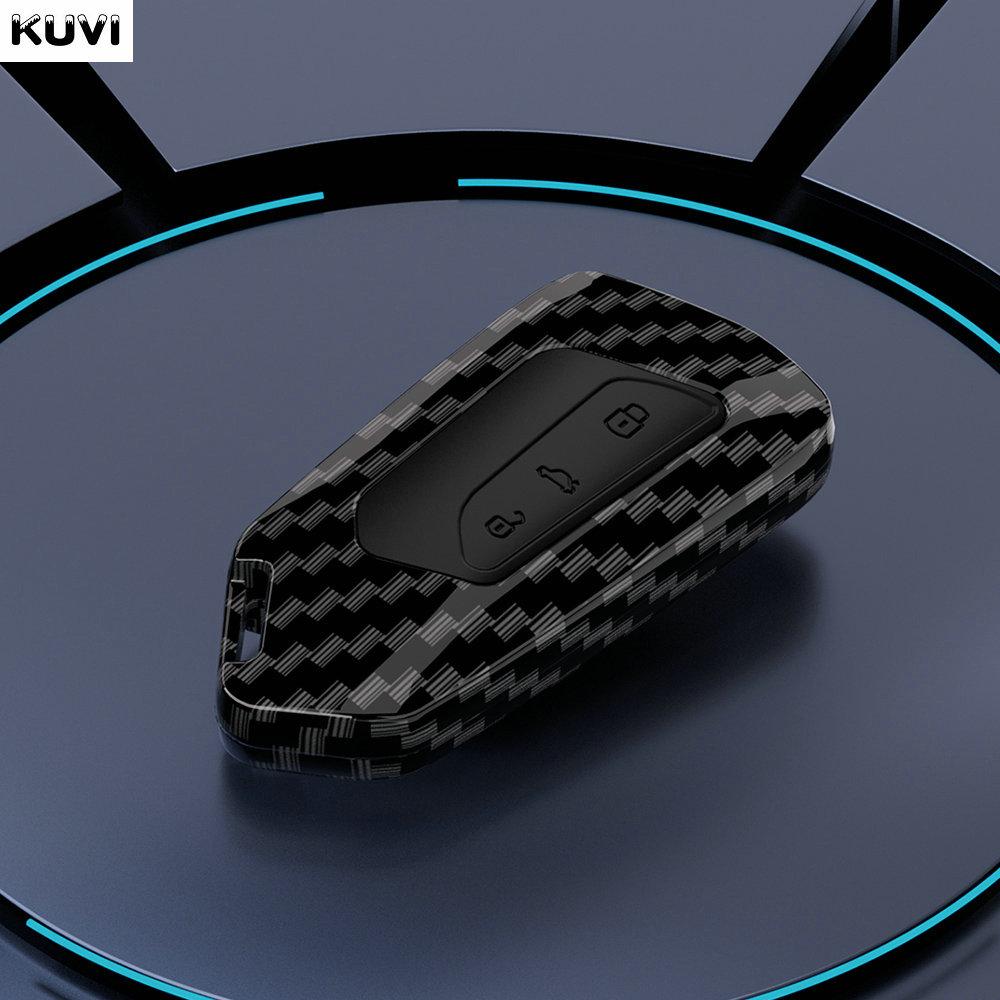 Carbon Fiber Abs Car Key Case Cover For Vw Volkswagen Polo Tiguan Passat B8 Magotan Golf 4 5 6 7 8 Mk Jetta Skoda Octavia Seat