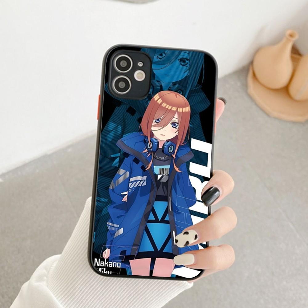 

Cartoon Characters Nakano Miku Phone Case For IPhone 14 11 12 13 Mini Pro Max 8 7 Plus X XR XS MAX Translucent Matte Cover iphone 11pro
