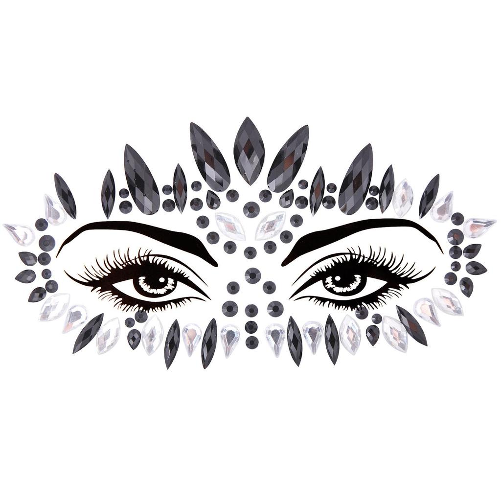 Crystal Tattoo Sticker Glitter Eyeliner Eyebrow Makeup Face Eyes Diamond Temporary Tattoo Rock Rhinestone 3D Eyeliner Stickers