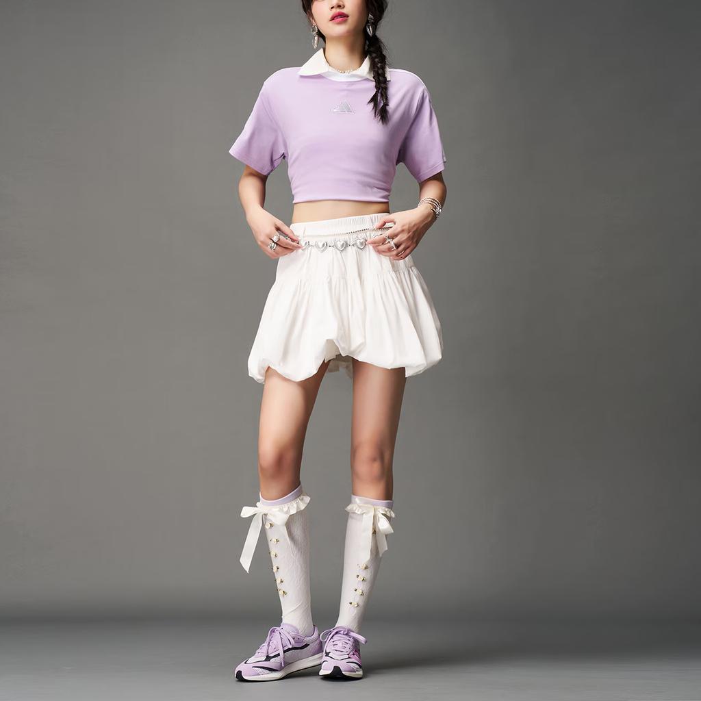 Adidas Boyfriend Story Striped Sports Casual Pullover Short Sleeve T-Shirt Women Tops KB7760