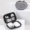 1/2 Stück Tragbare Mini-Hartschalen-Aufbewahrungsboxen für digitale Gadgets Tasche Kunstleder Kopfhörer-Ladecase Datenkabel