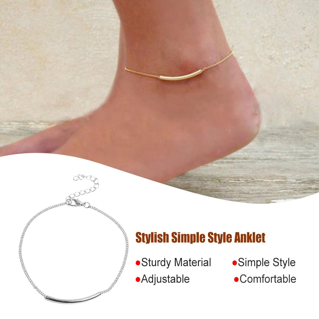 Anklet Stylish Bracelets Adjustable Accessory Silver Gold Foot Ankle Fashion Simple Chains Universal Ornaments Style for Women