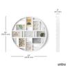 Umbra LUNA Photo Frame, White, 9-Panel, Multi-Plate Photo Display