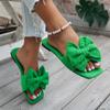 Fashion Women Bow Knot Slippers Casual Silent Sandals Trend Slip On Room Shoes Women Indoor Light Anti Slip Slippers Home Slides Women
