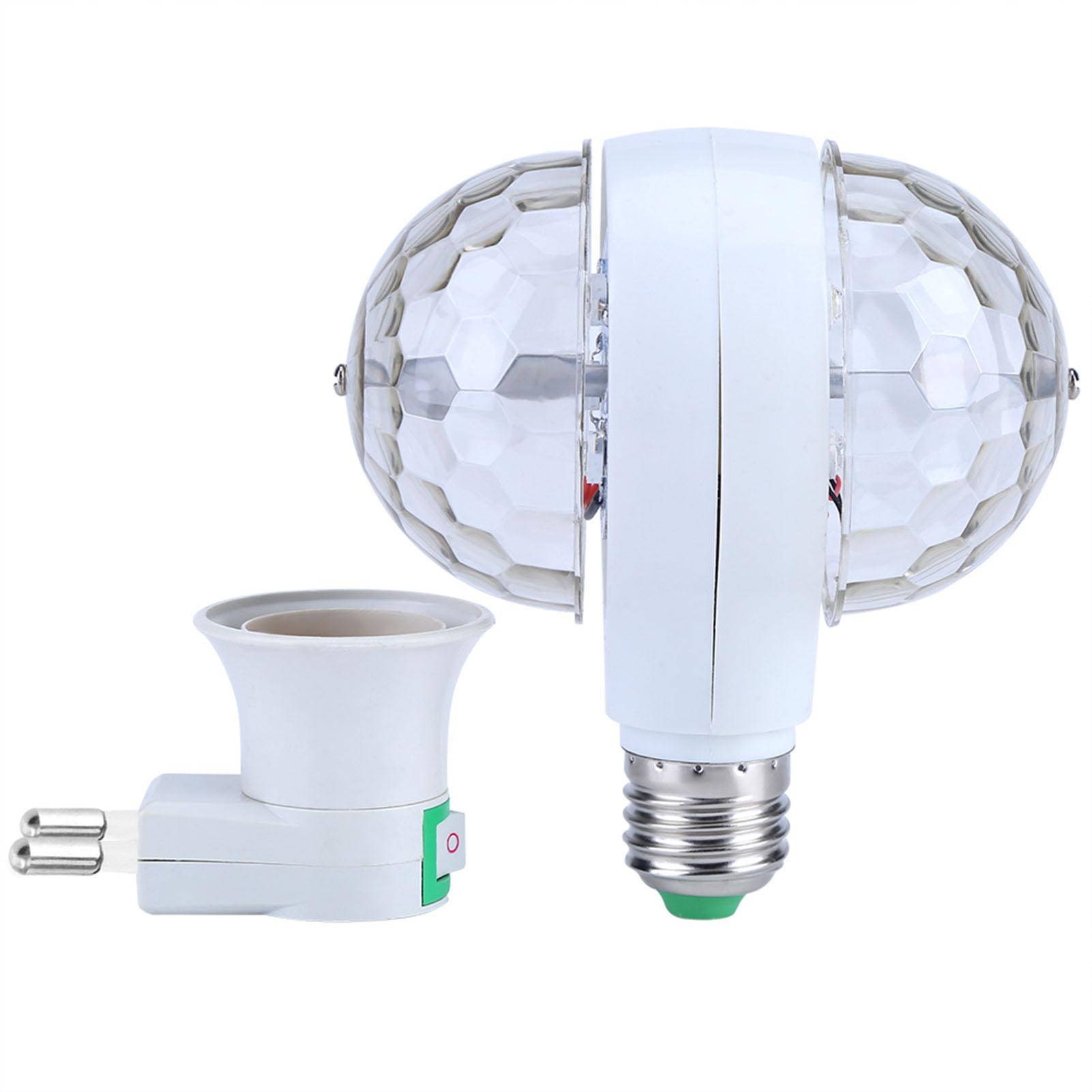 

Светодиодные лампы для дискотек E27 RGB, шаровая лампочка 2Вращающаяся голова лампы с эффектом вечеринки