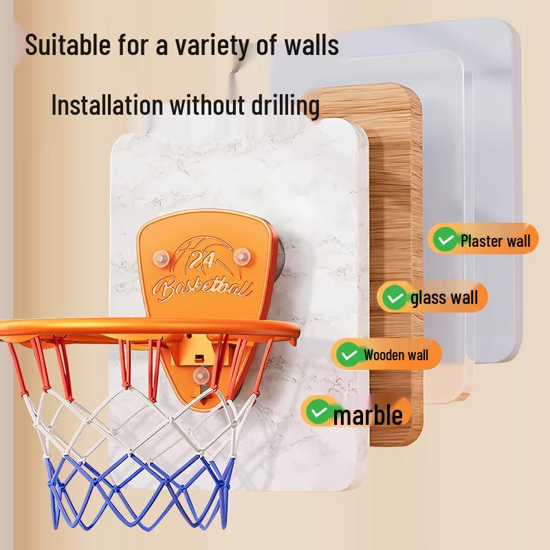 Children's Indoor Wall-Mounted Basketball Hoop Toy for Boys and Girls