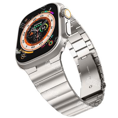Pulseira de Aço Inoxidável de Uma Fileira Compatível com Apple Ultra 49mm