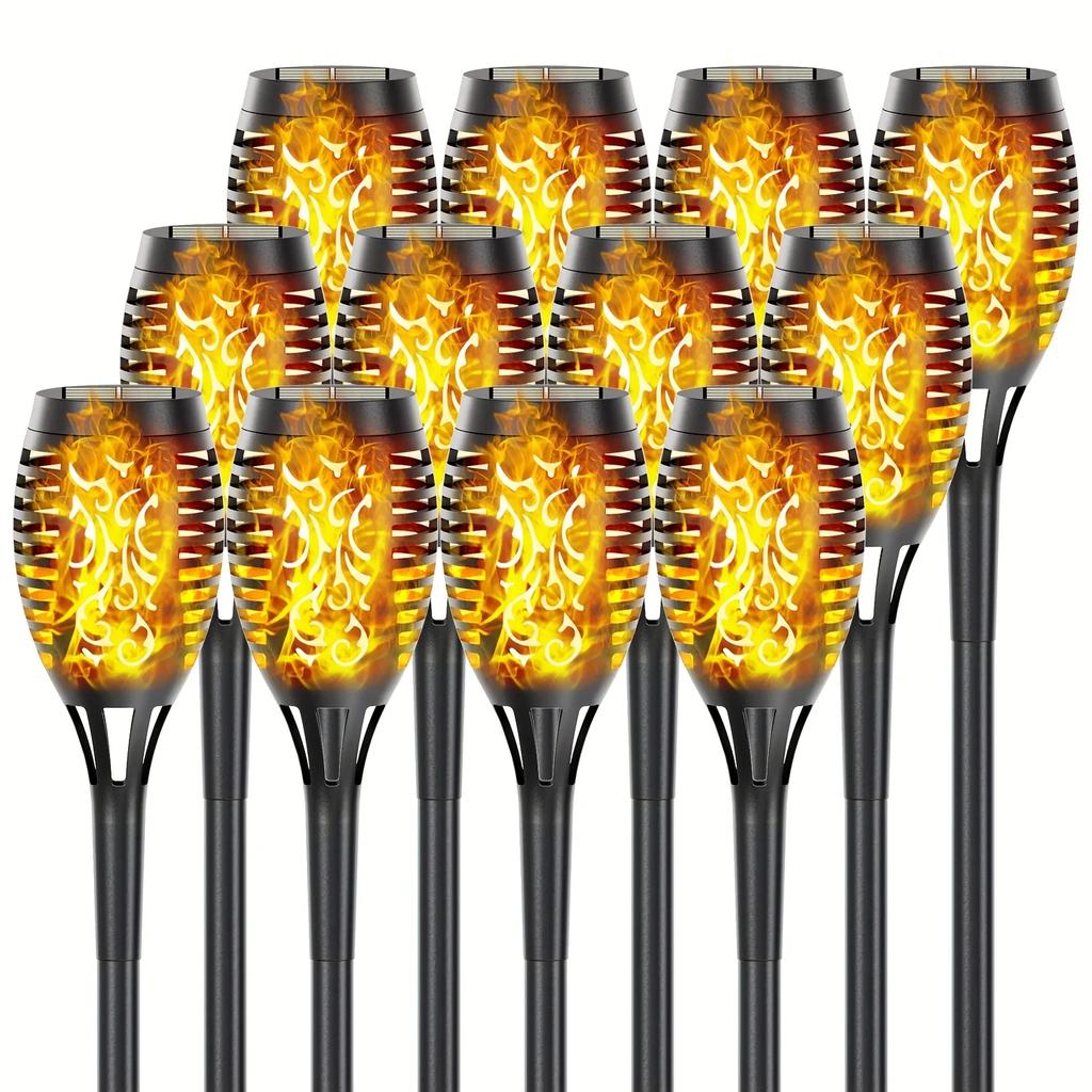 Solar Torch Flame Lamp Garden Flickering Flame Solar Torch Light Waterproof Outdoor Yard Lawn Light for Holiday Party Decoration