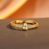 18K Gold-Plated Exquisite Chinese Style Gourd Ring for Women, Adjustable Design