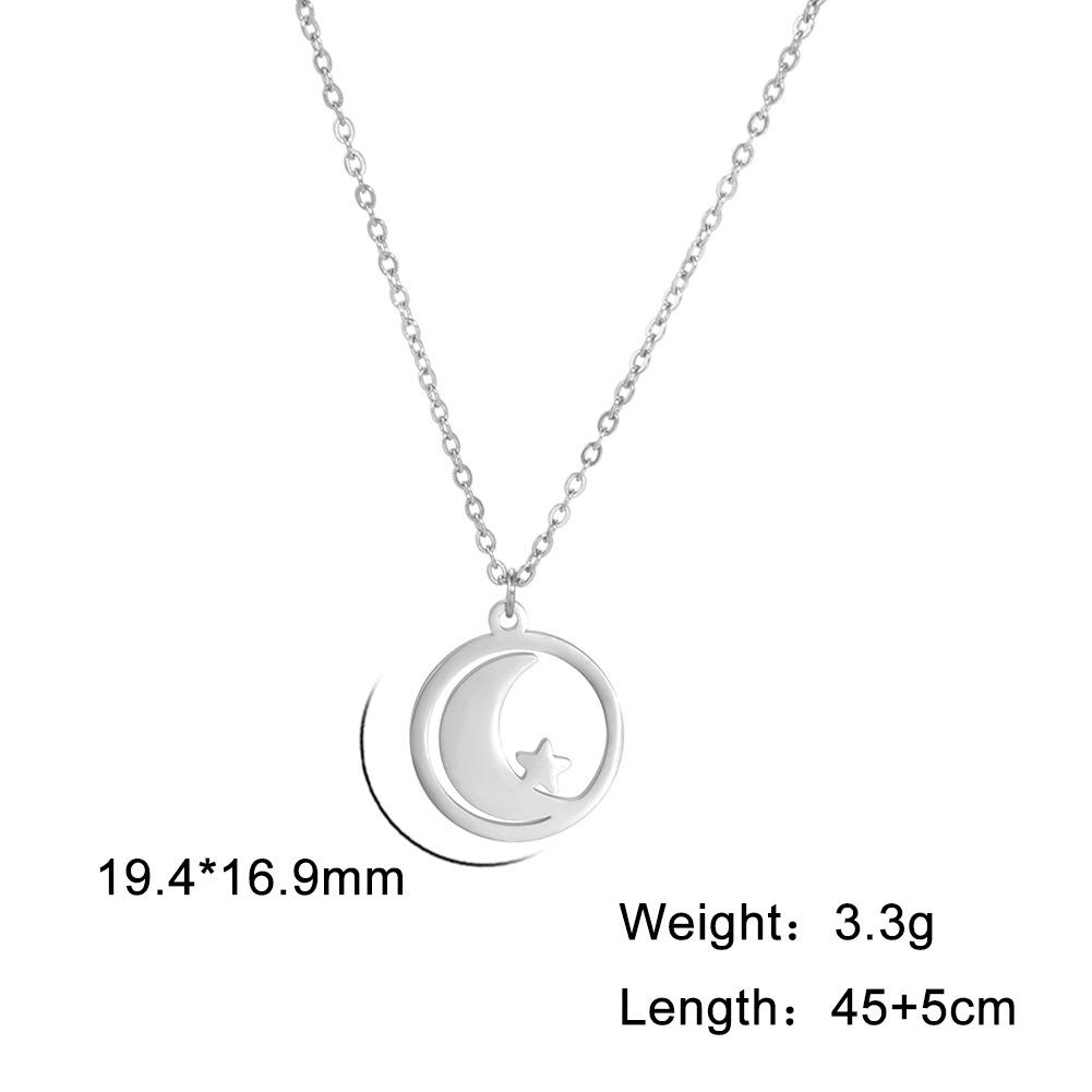 Symbol Półksiężyca Islamskiego Naszyjnik dla Kobiet Półksiężyc Gwiazda Wisiorek Moda Wyrafinowana Minimalistyczna Islamska Religia Muzułmańska Biżuteria Prezent